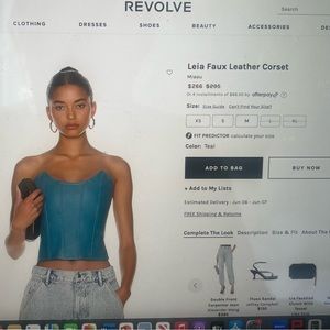 Miaou Leia Faux Leather Corset